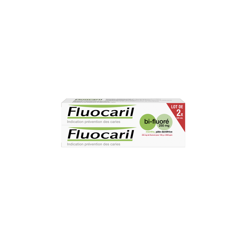 FLUOCARIL BI-fluor 250mg  Menthe Pâte 125ML DUO