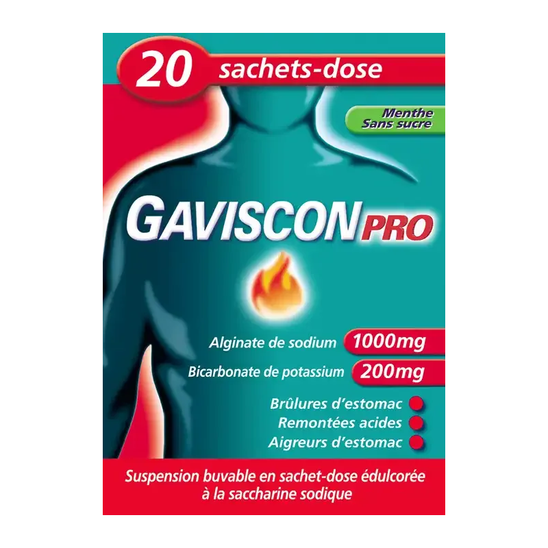 GAVISCONPRO Susp buv en sach ment 20Sach/10ml