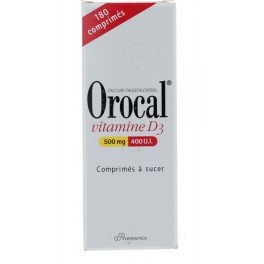 OROCAL D3 500MG/400UI, 180 comprimés