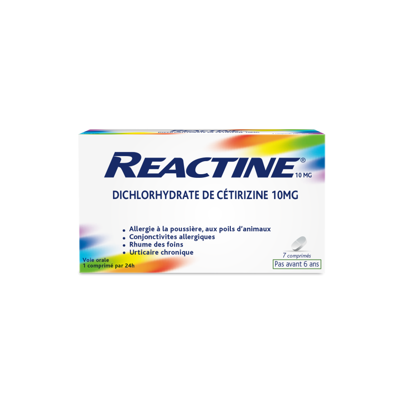 REACTINE 10MG Boite de 7 comprimés