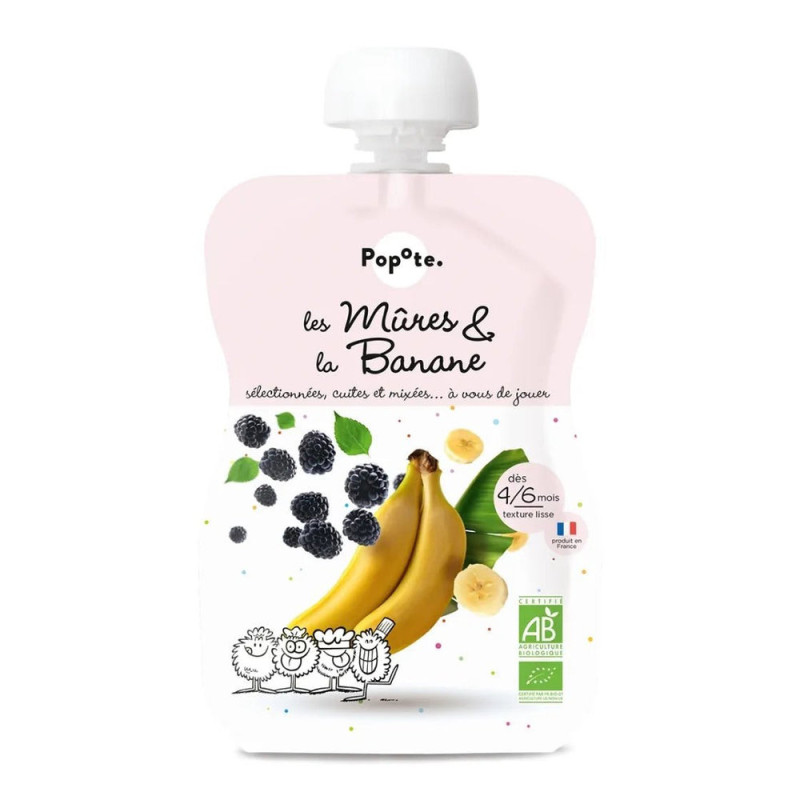 POPOTE COMPOTE MURE/BANANE 120G
