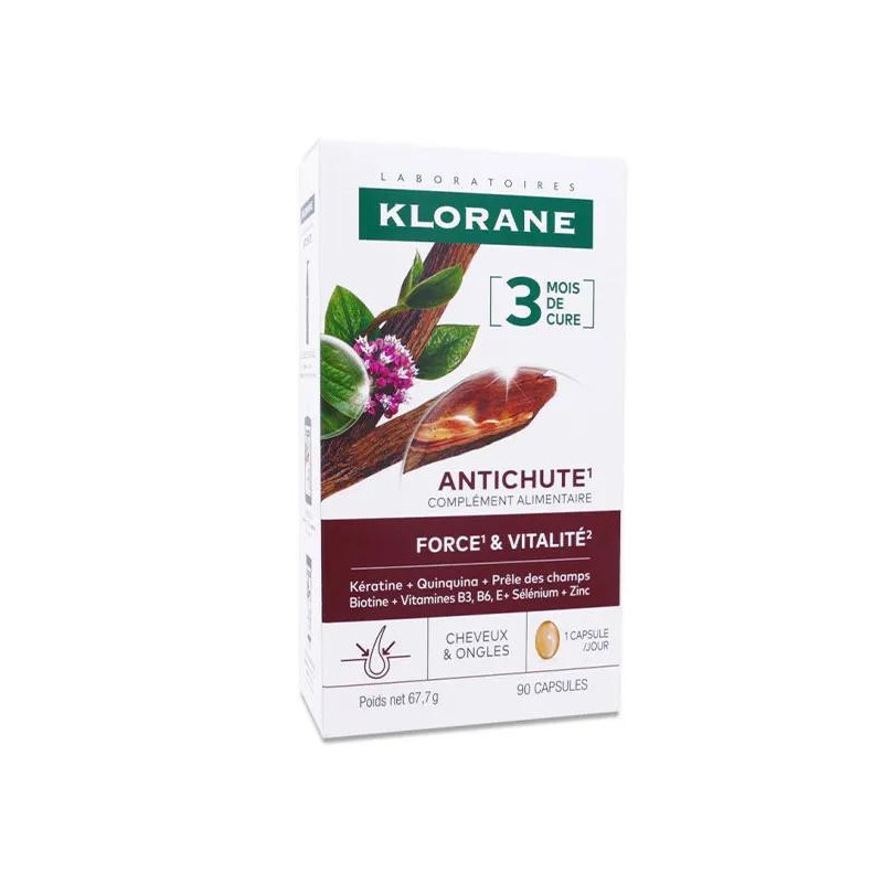 KLORANE A/CHUTE QUININE CAPS 90