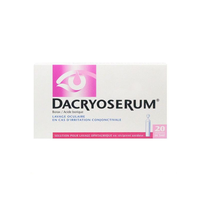 DACRYOSERUM SOLUTION DE  LAVAGE OCULAIRE 20UNID