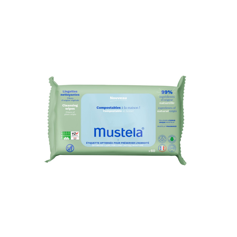 MUSTELA BB LINGETTES NETTOYANTES COMPOSTABLE PARF 60