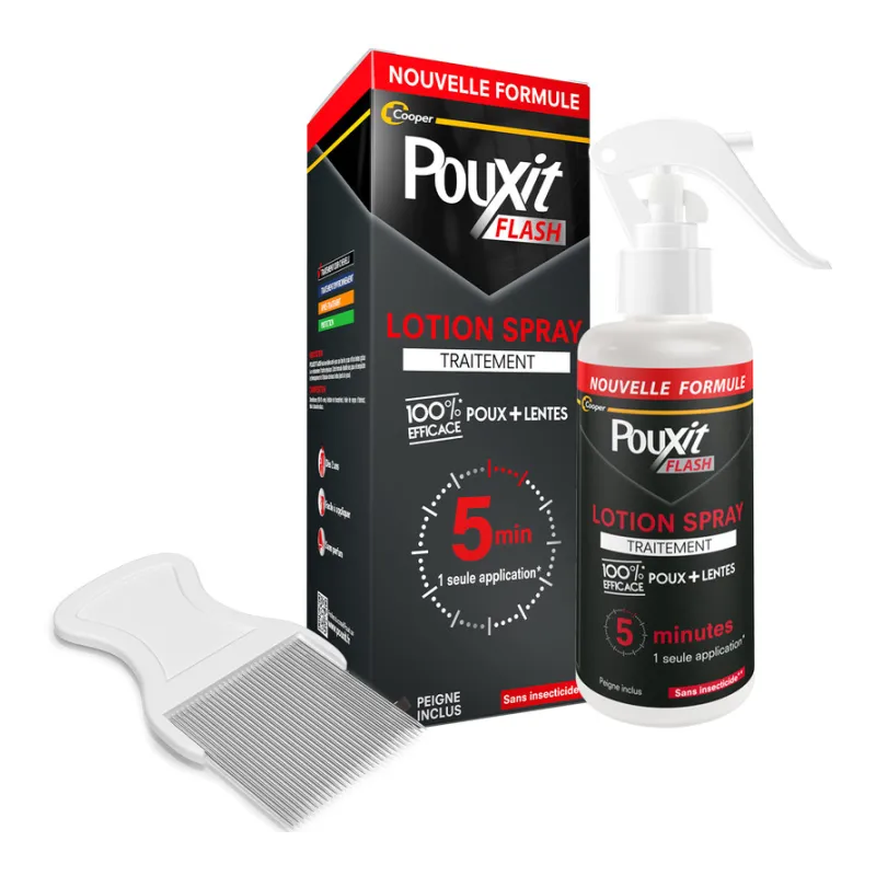 POUXIT FLASH LOTION ANTI POUX&LENTE150ML unitaire
