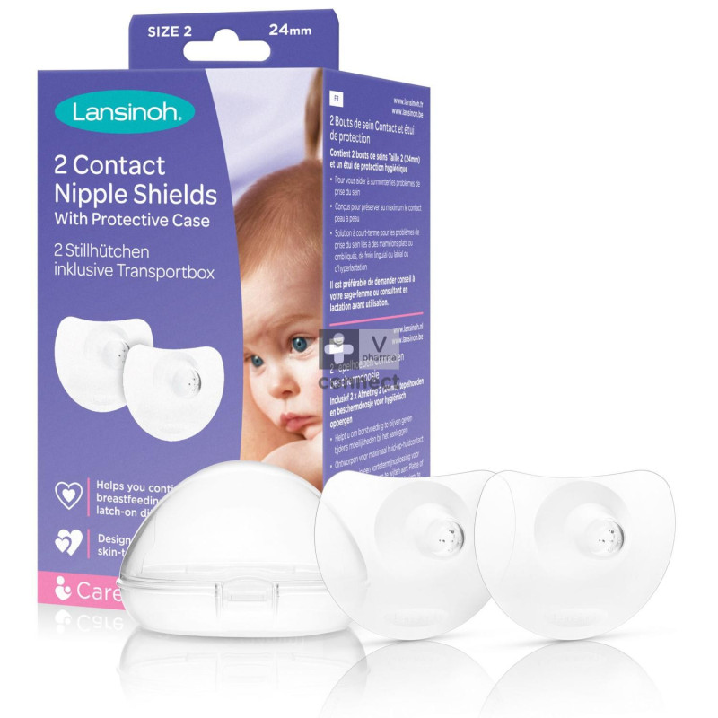 LANSINOH BOUT SEIN T2+ETUI PROT 2